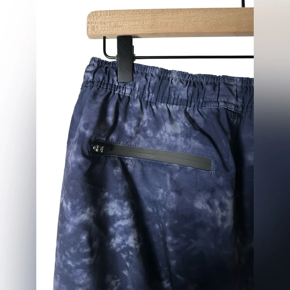Burnside Men’s Tie-Dye Swim Trunks Board Shorts Blue‎ Gray Size M